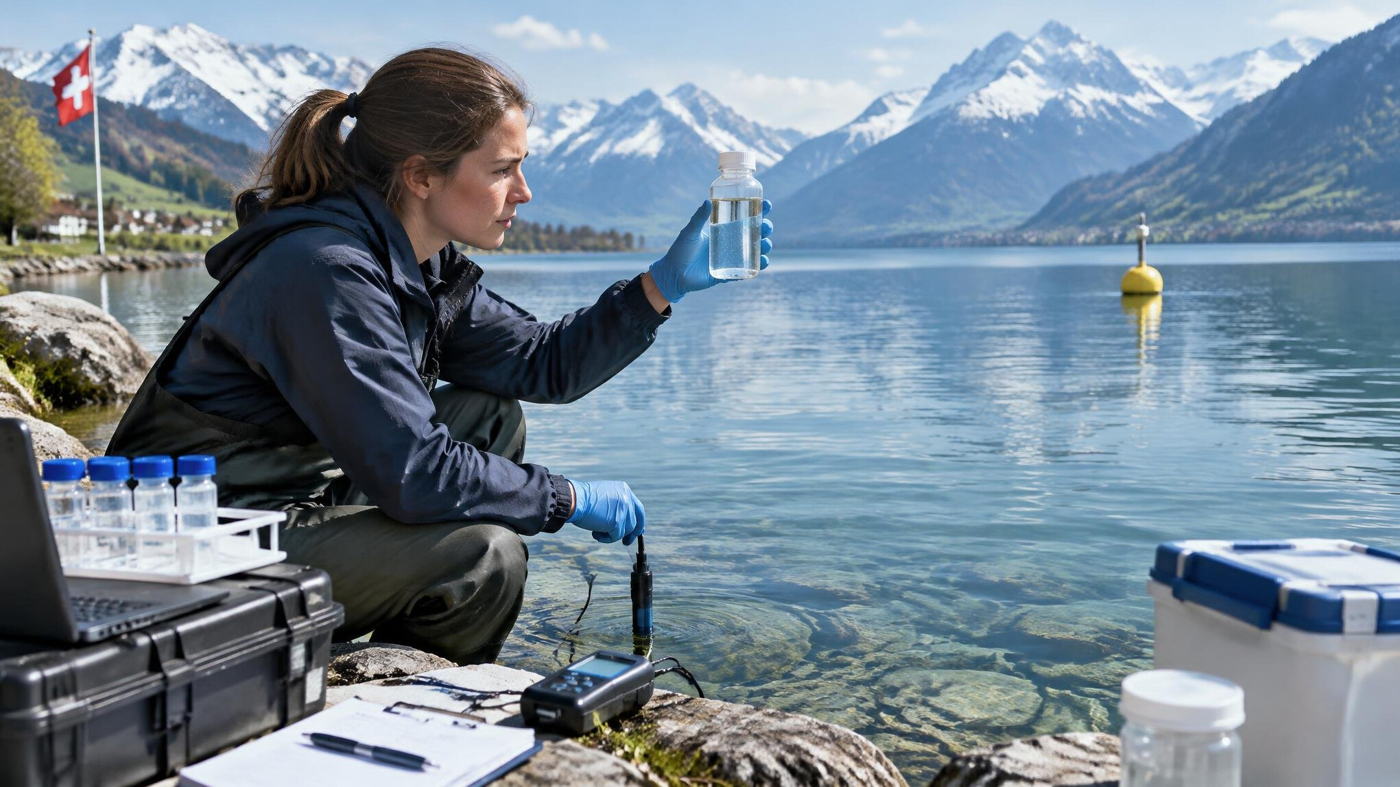 swiss lake pollution monitoring